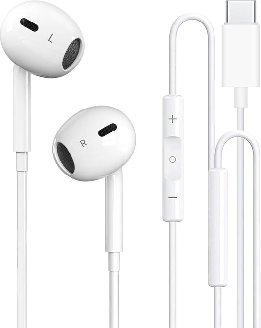 Auriculares USB C con cable para iPhone 17\/16, auriculares tipo C...