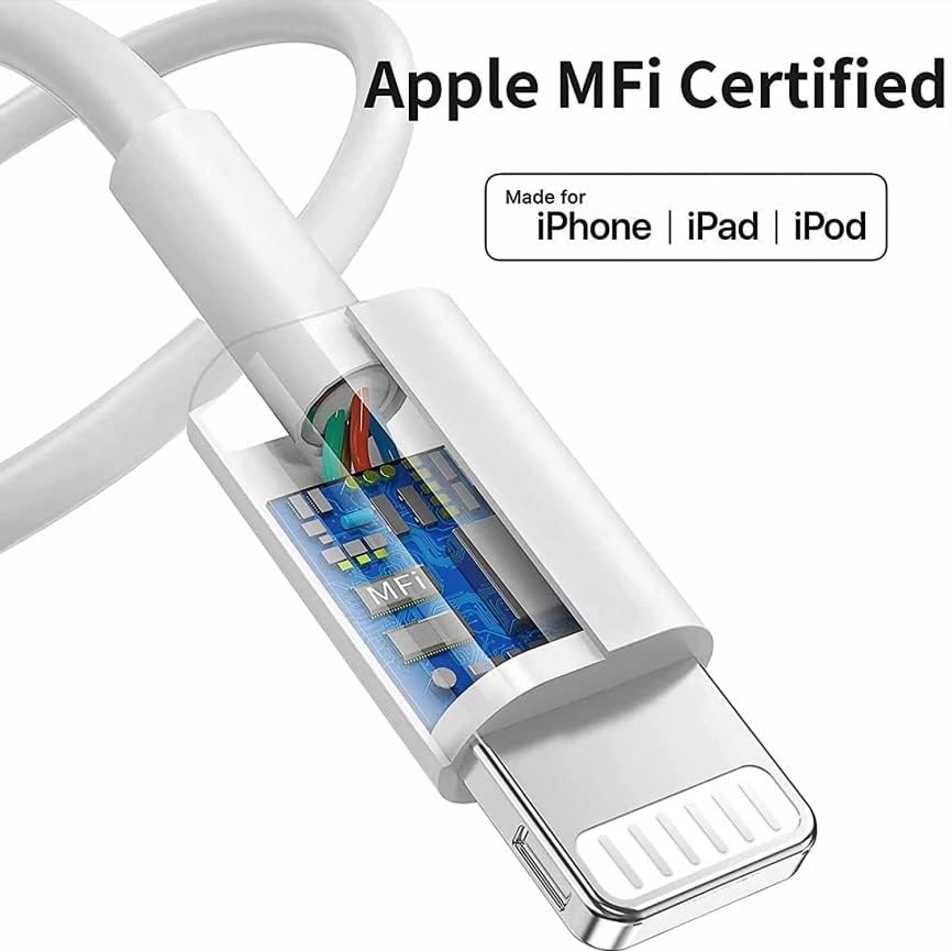Cargador rápido para iPhone, [certificado MFi] Bloque de carga rápi...