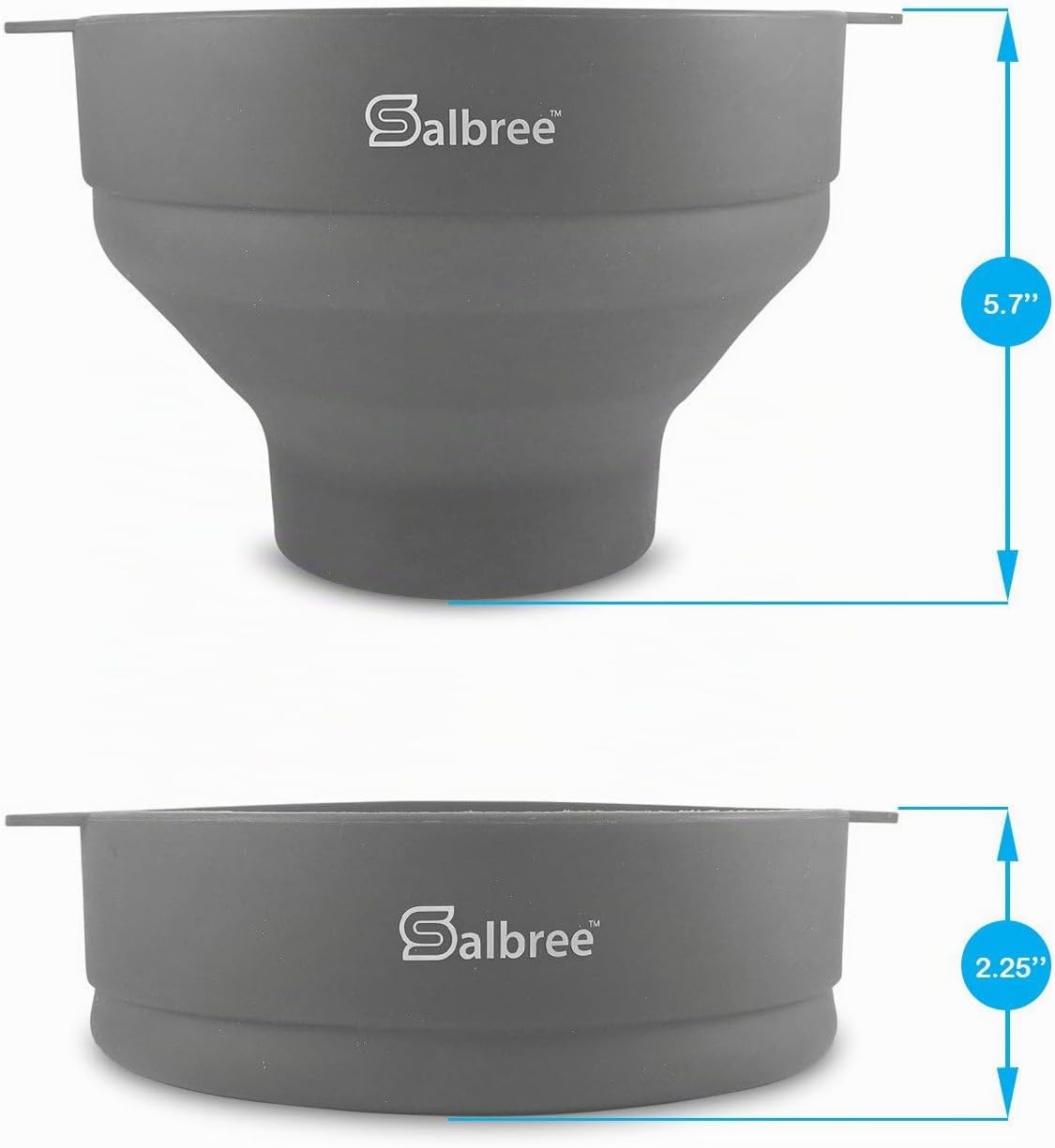Salbree Tazón plegable de silicona para hacer palomitas de maíz par...