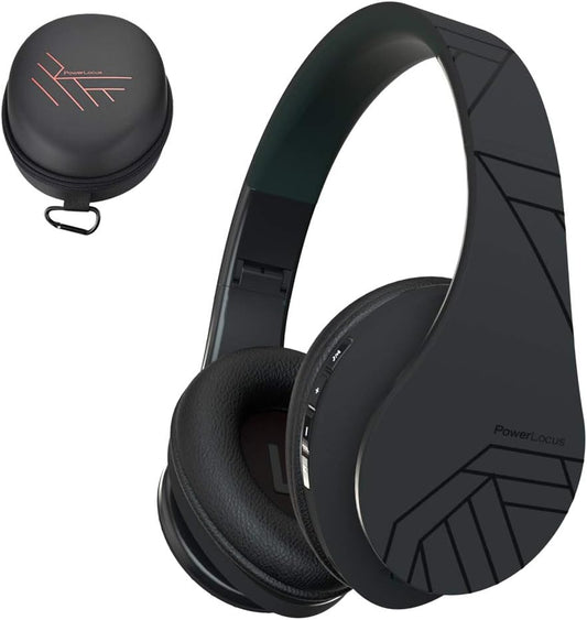 PowerLocus - Audífonos Bluetooth sobre las orejas, auriculares inal...