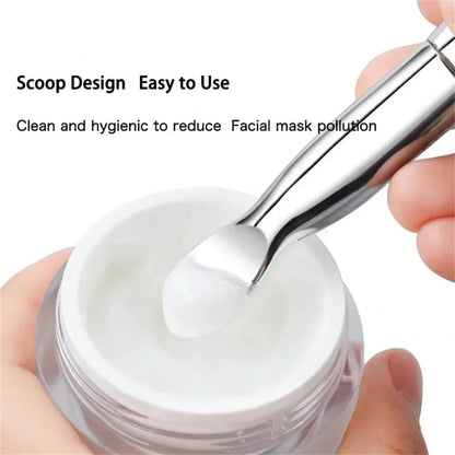Dual-Use Silicone Facial Mask Brush with Soft Head And Digging Spoo...