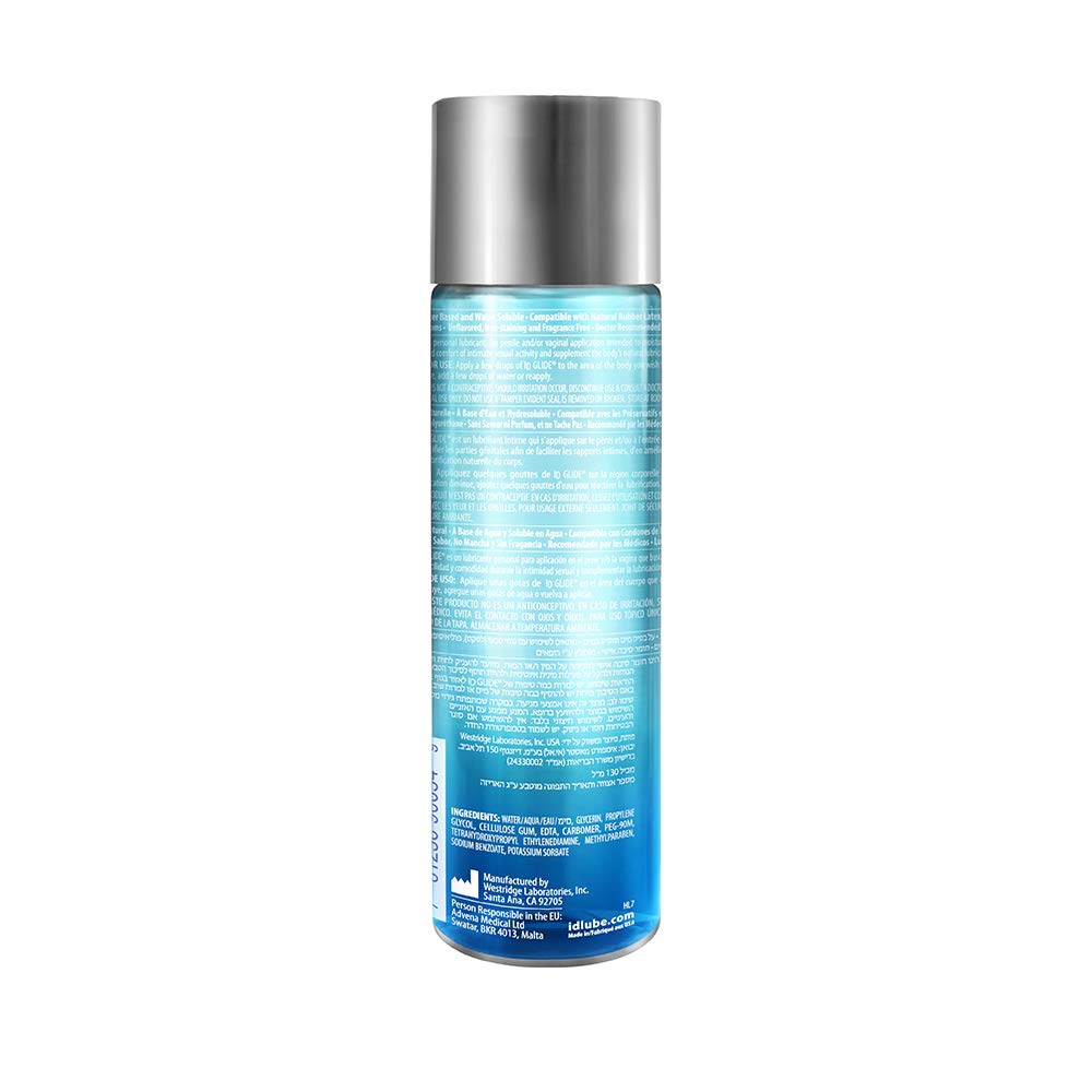 ID Glide Lubricante personal a base de agua Natural Feel de 4.4 onz...