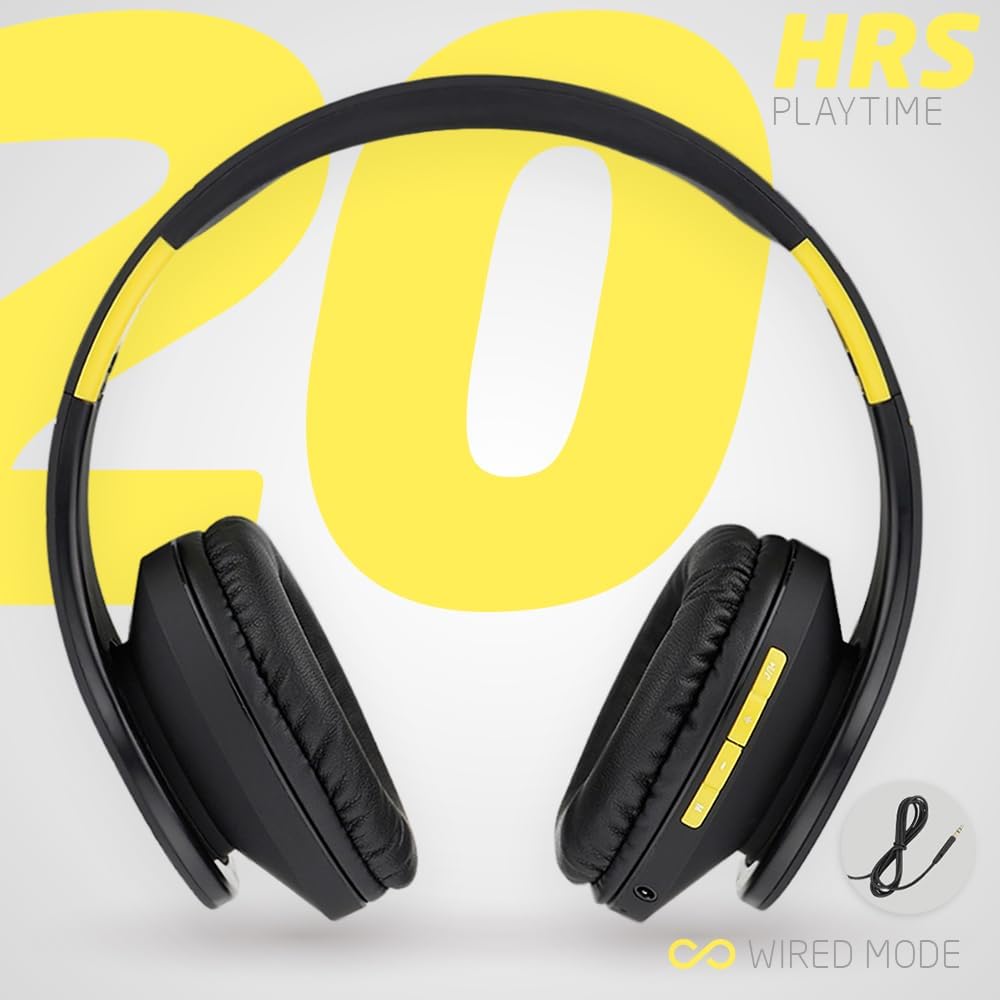 PowerLocus - Audífonos Bluetooth sobre las orejas, auriculares inal...