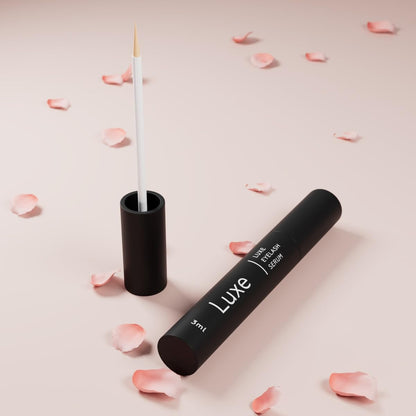 Luxe Cosmetics Suero de pestañas (0.1 fl oz), suero de crecimiento de pestañas para pestañas más gruesas, largas y llenas, crecimiento de pestañas premium, pestañas de volumen, resultados visibles
