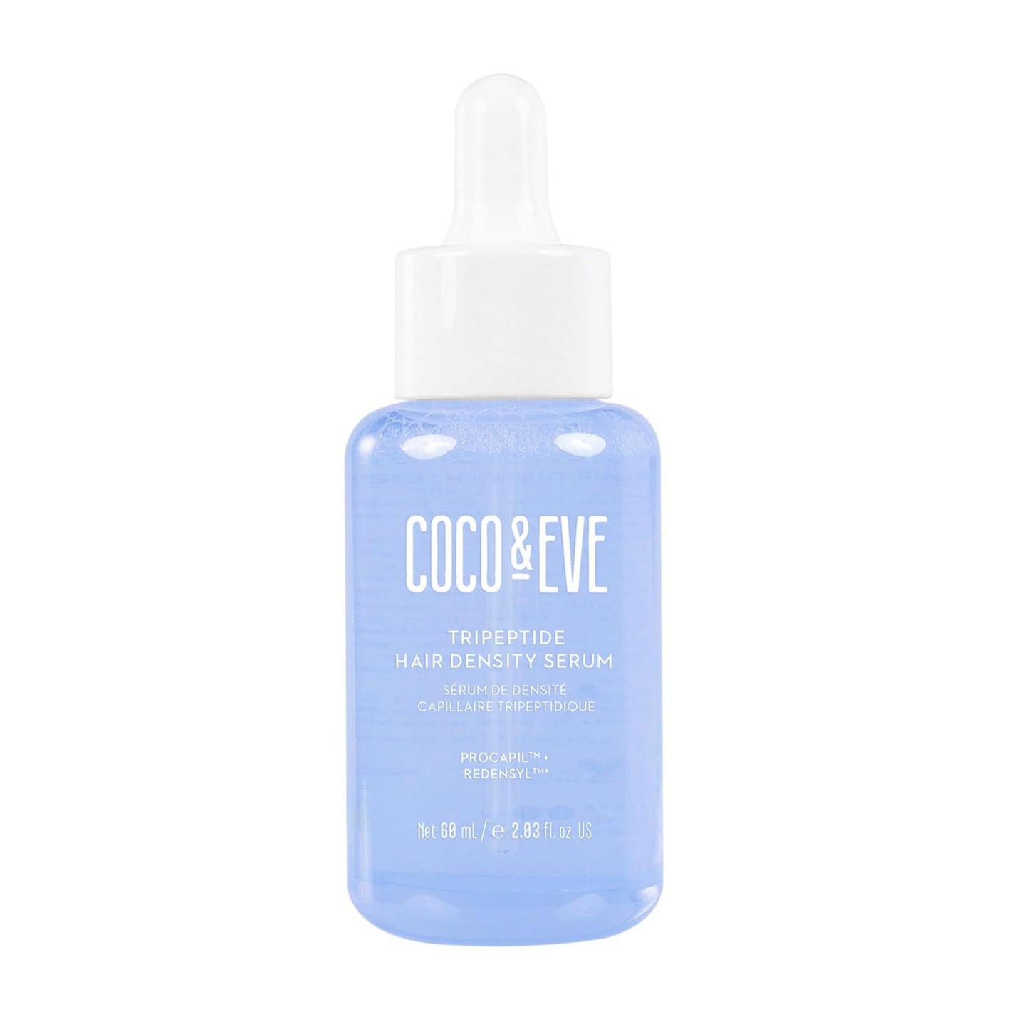 Coco & Eve Boost Therapy - Suero tripeptídico de densidad del cabello. Para cabello más grueso y lleno. Anti-pérdida de cabello y desprendimiento, tratamiento ligero para el cuero cabelludo con biotina y cafeína para volumen y restauración (2.03 onzas líq