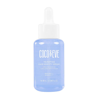 Coco & Eve Boost Therapy - Suero tripeptídico de densidad del cabello. Para cabello más grueso y lleno. Anti-pérdida de cabello y desprendimiento, tratamiento ligero para el cuero cabelludo con biotina y cafeína para volumen y restauración (2.03 onzas líq
