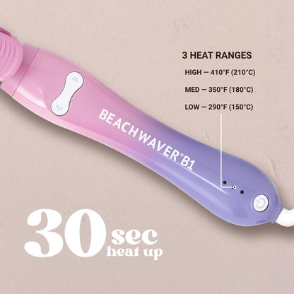 Beachwaver Rizador giratorio B1 – Cerámica automática de 1 pulgada – Varita giratoria fácil de usar para ondas de larga duración – Apagado automático y doble voltaje (BW160)
