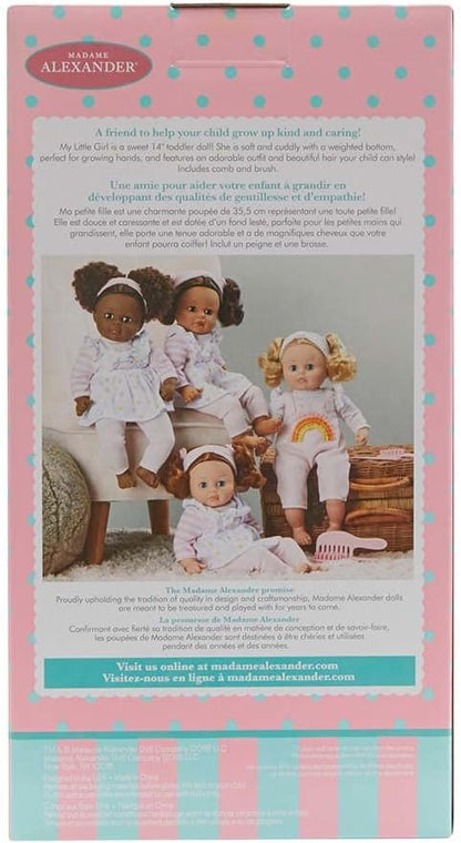 Madame Alexander Muñeca My Little Girl Rainbow Overalls de 14 pulga...