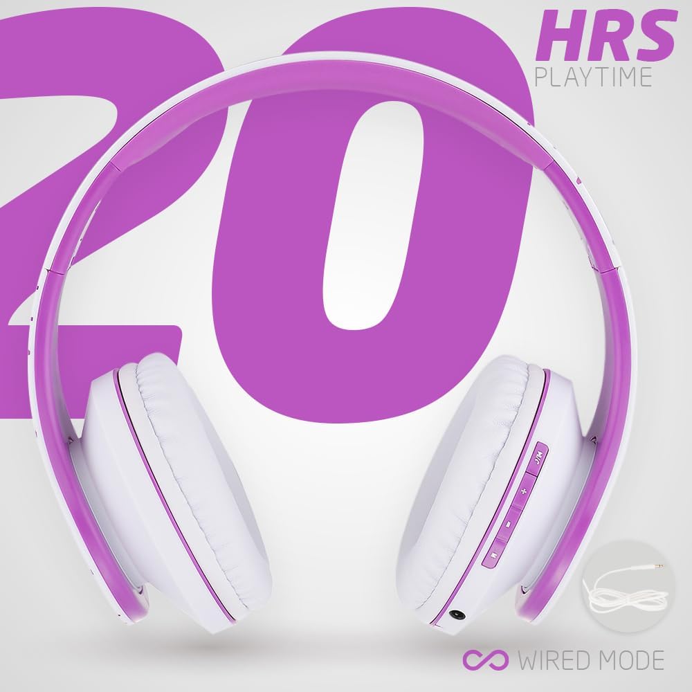 PowerLocus Auriculares Bluetooth sobre la oreja, auriculares inalám...
