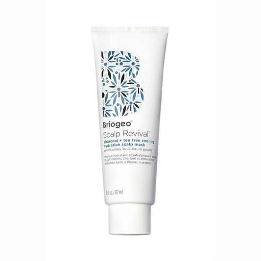 Briogeo Scalp Revival Charcoal + Tea Tree - Mascarilla refrescante para el cuero cabelludo | Tratamiento semanal del cuero cabelludo para cuero cabelludo seco, escamoso o con picazón | Desintoxicante