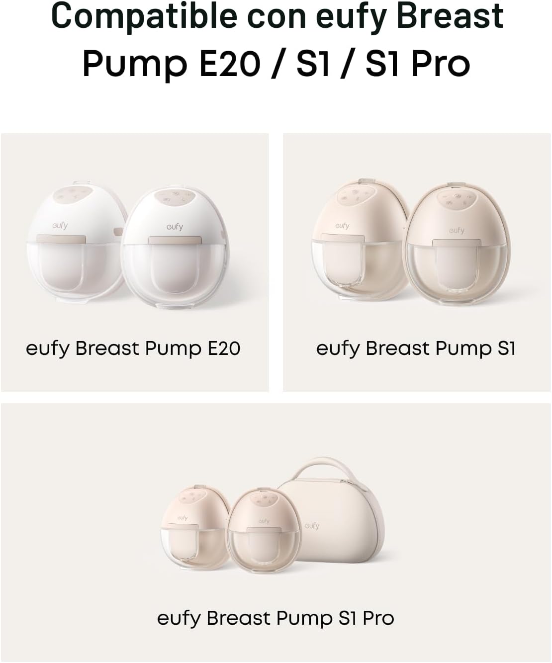 eufy Extractor de leche portátil E20\/S1\/S1 Pro, brida de 0.94 pul...