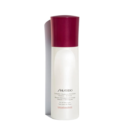 Shiseido Microespuma limpiadora completa, 6.1 fl oz, limpiador ligero e instantáneo para una piel suave e hidratada, suaviza y elimina las impurezas, todo tipo de piel