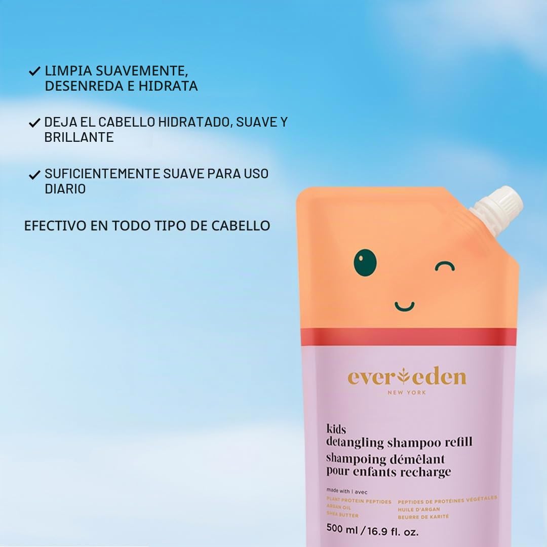 Evereden Recambios de champú y acondicionador para niños, probados...