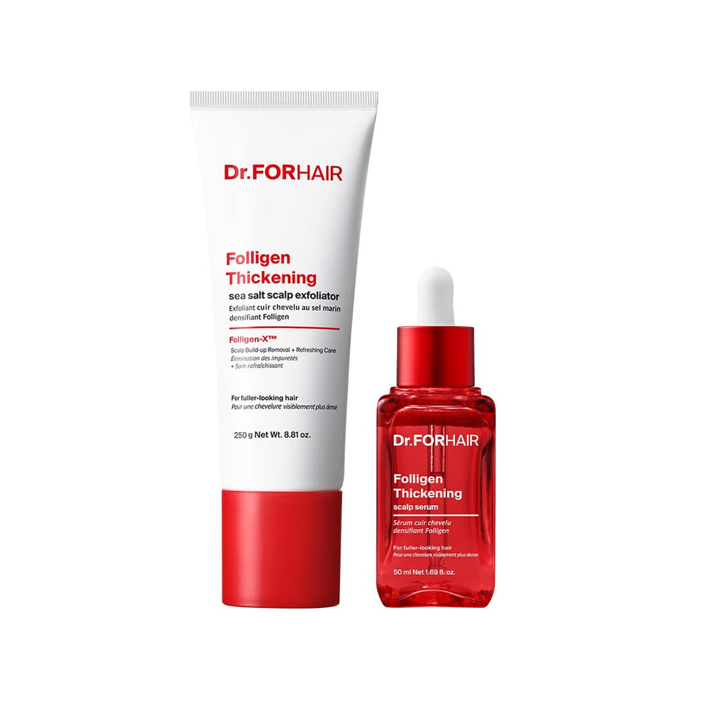 Dr.FORHAIR Folligen - Exfoliante de sal marina y suero para el cuer...