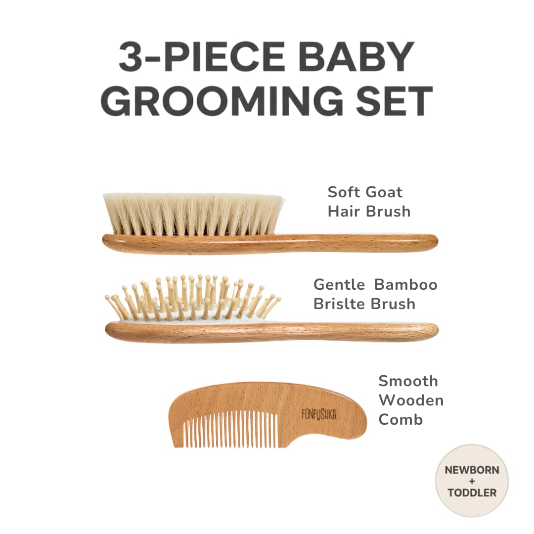 Juego de cepillo de pelo para bebés recién nacidos y niños pequeños...