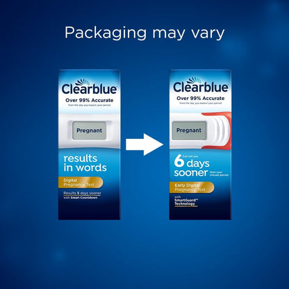 Clearblue Prueba de embarazo digital temprana, detección temprana e...