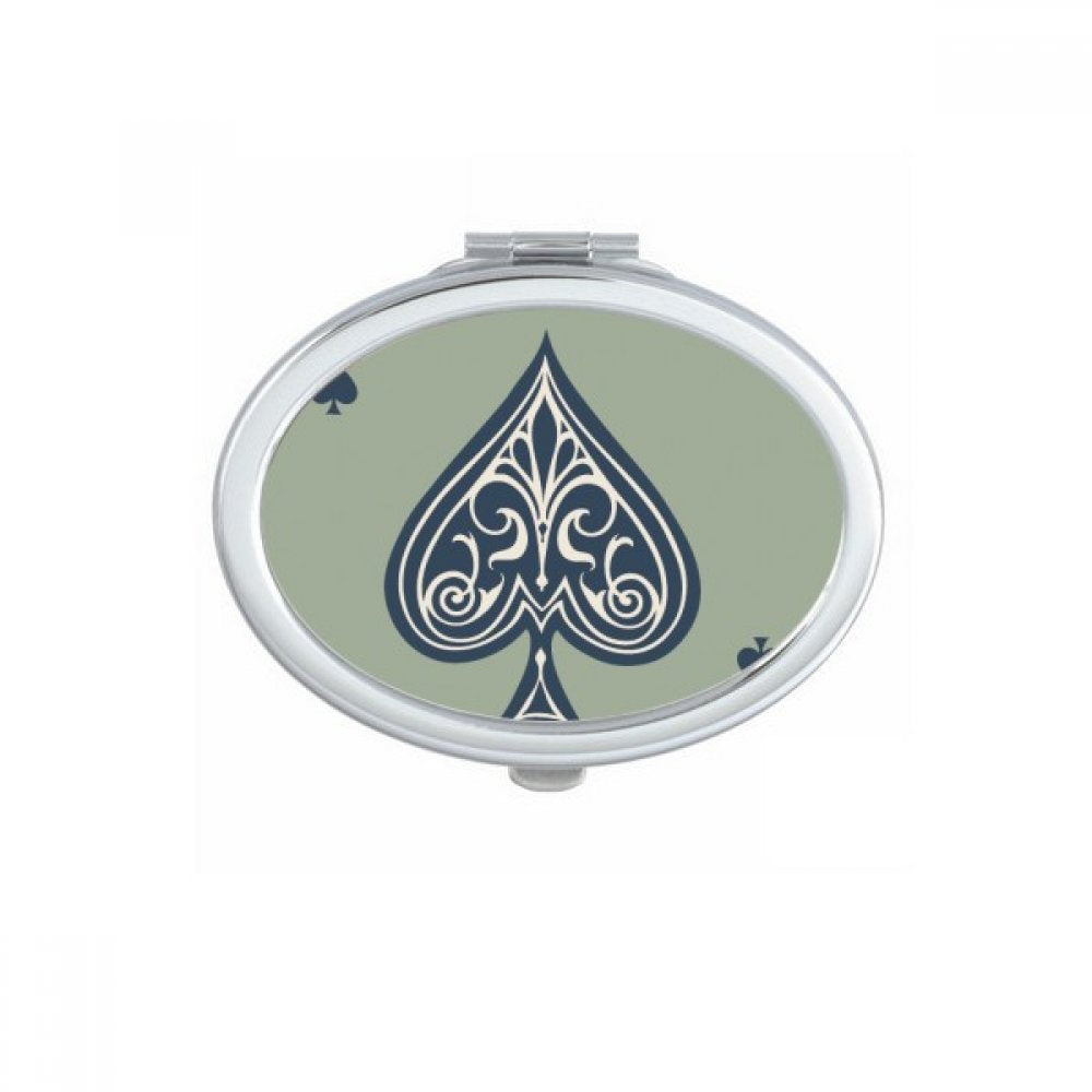 Juego de cartas Patrón Utensilios de juego Espejo ovalado Portátil...