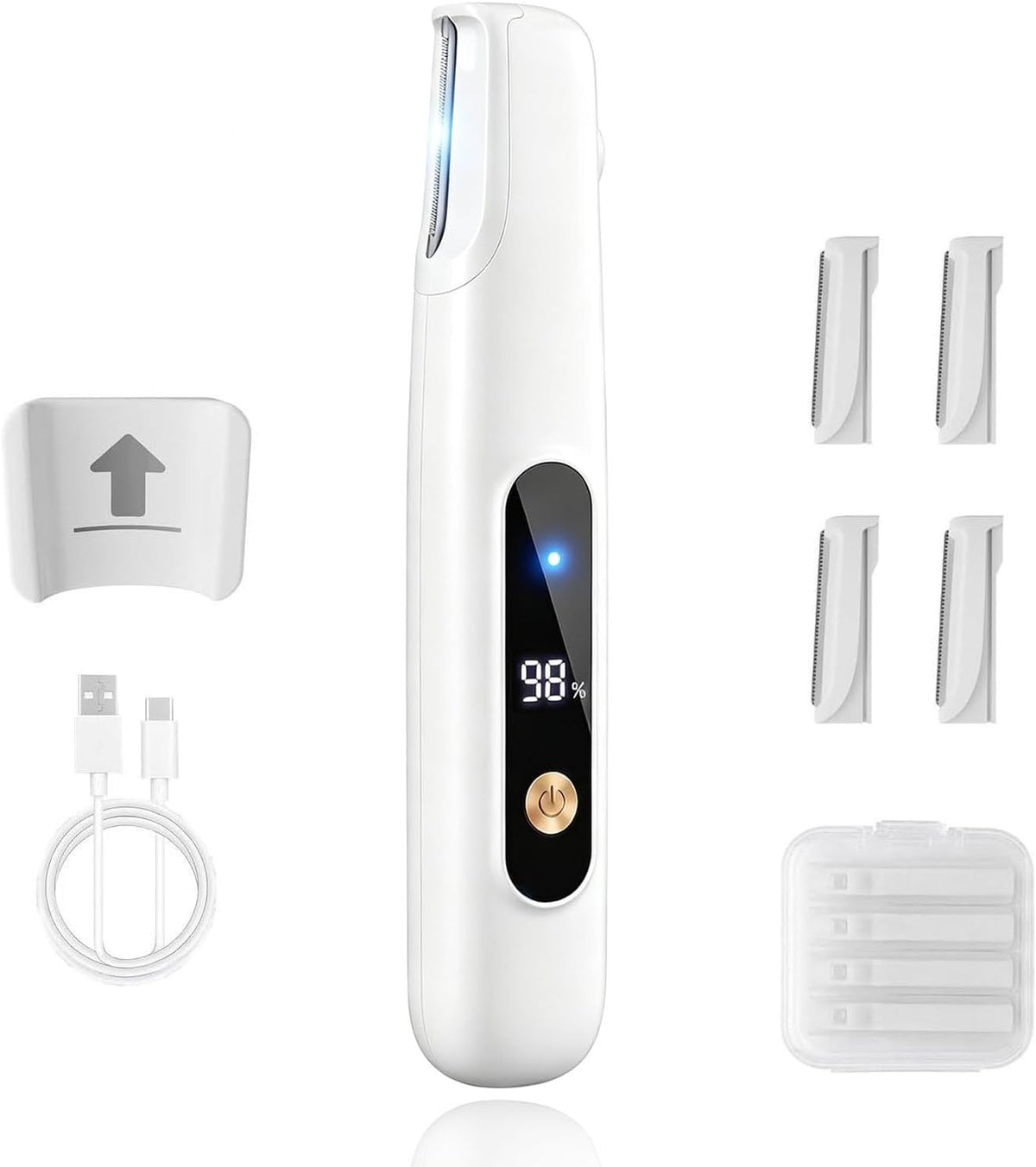 Maquinilla de afeitar eléctrica Sonic Dermaplane para la cara de la...