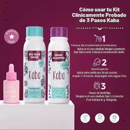 Kit de crecimiento intensivo y reparación del cabello Kaba (5 produ...
