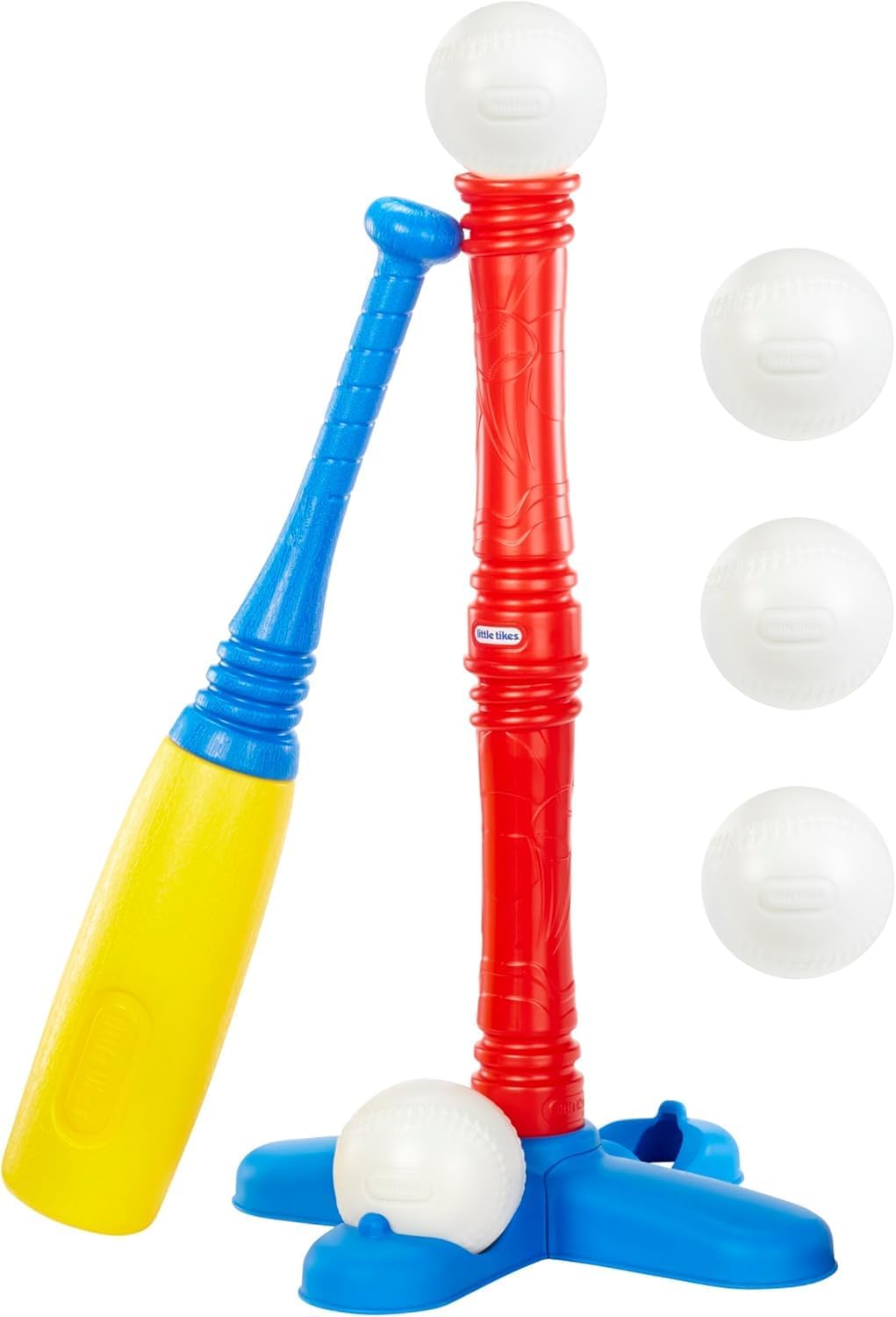 Little Tikes Juego de T-Ball, rojo, 5 bolas, para niños pequeños a...
