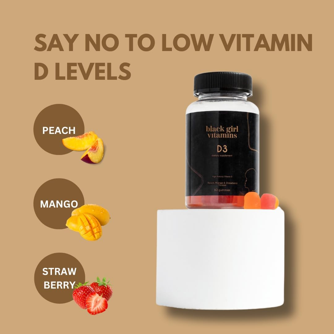 Black Girl Vitamins - Gomitas de vitamina D3, para apoyo inmunológi...