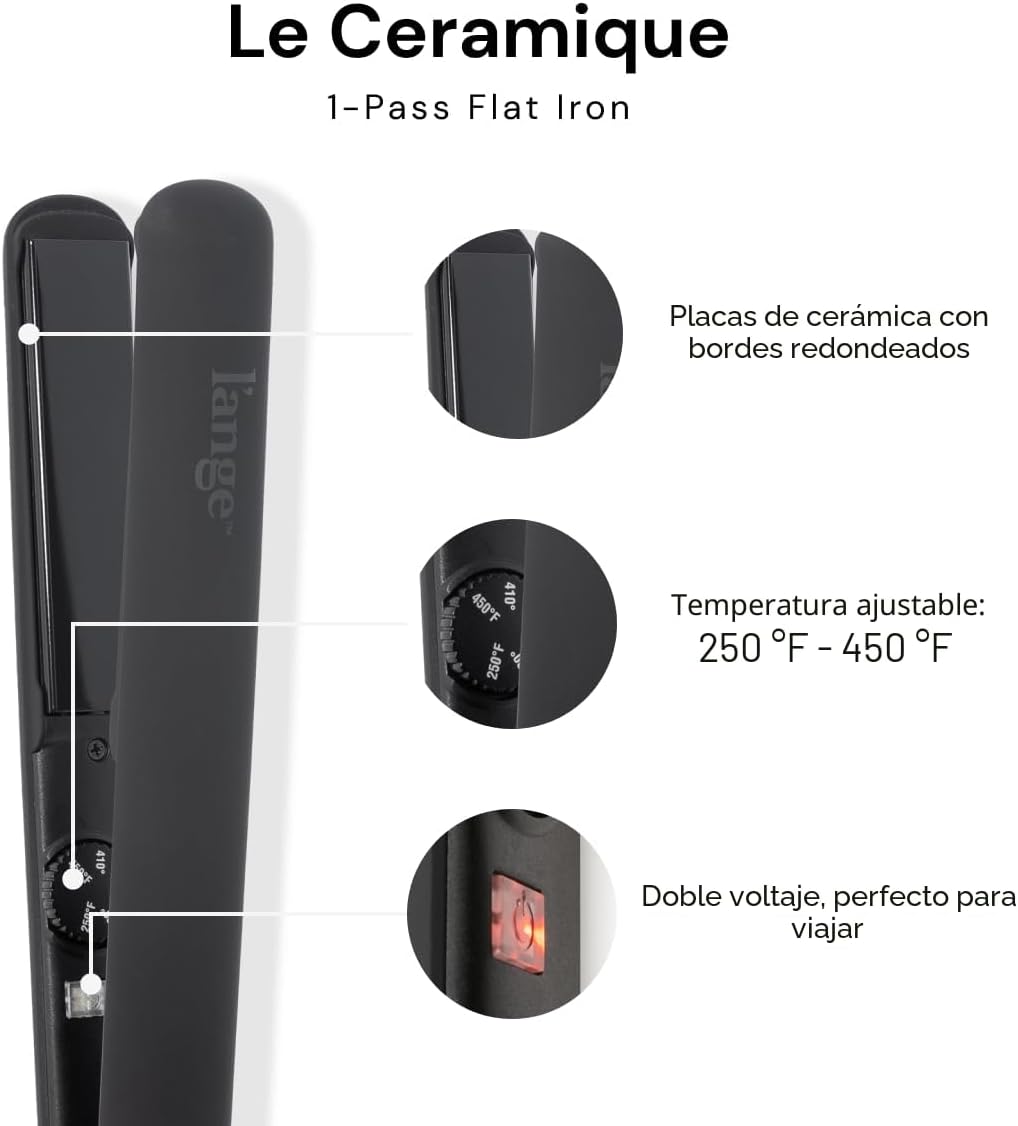 L'ANGE HAIR Le Ceramique - Plancha de pelo de 1 pasada | Planch...