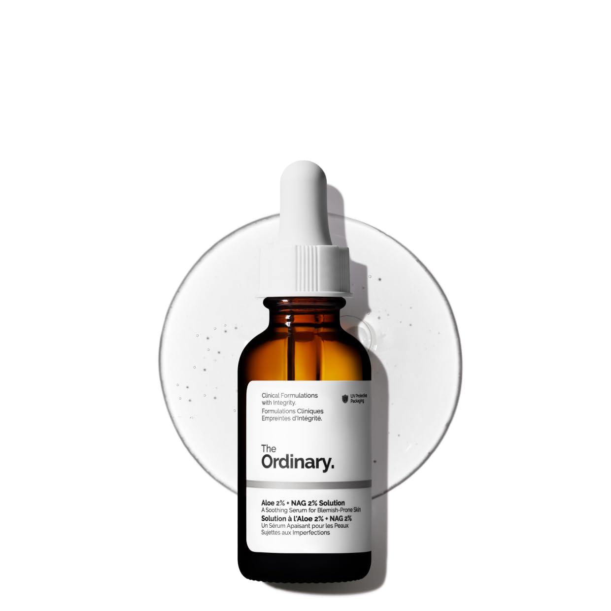 The Ordinary Solución de aloe 2% + NAG 2%, alivia la piel y se dirige a las marcas posteriores al acné, 1 onza líquida