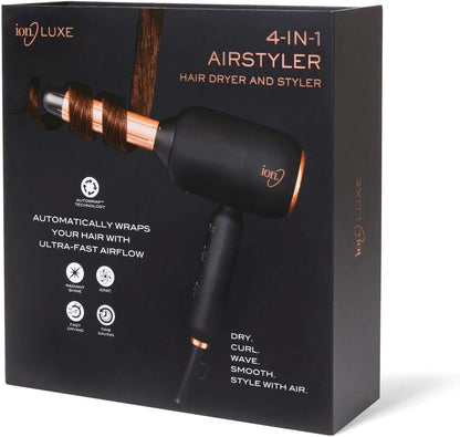 ion Luxe 4 en 1 Autowrap™ Airstyler - Secador de pelo intercambiabl...