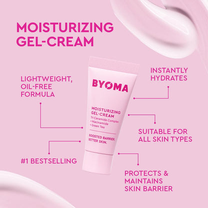 BYOMA Set Tan Hidratante - Set de Reparación de Barrera para el Cuidado de la Piel - Limpiador Cremoso en Gel, Suero Facial Hidratante y Crema Facial de Ceramida para Piel Seca - Antiarrugas, Cuidado
