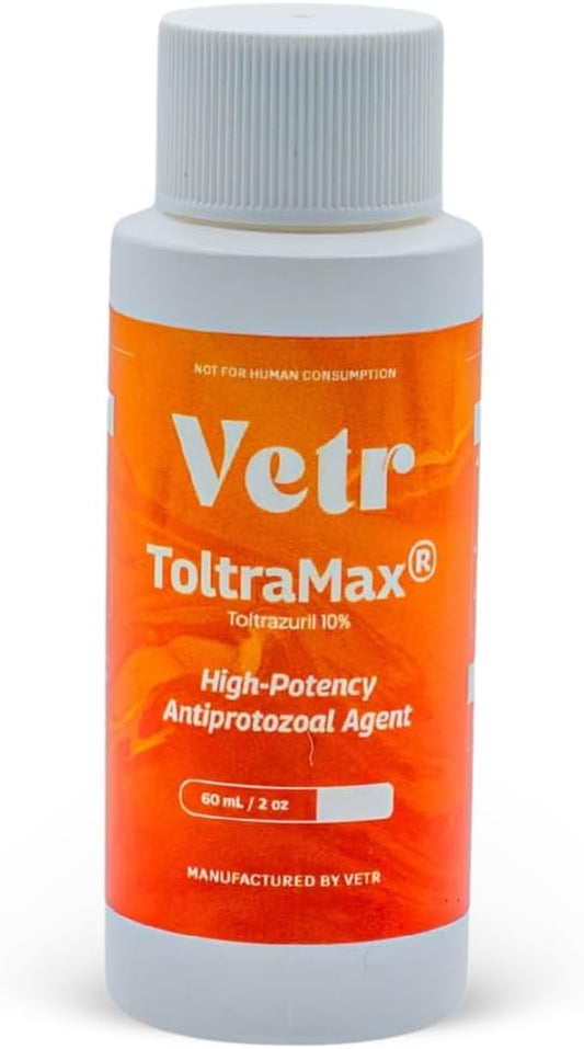 ToltraMax Toltrazuril 10.0% para caballos, perros, gatos, 60mL\/2 o...