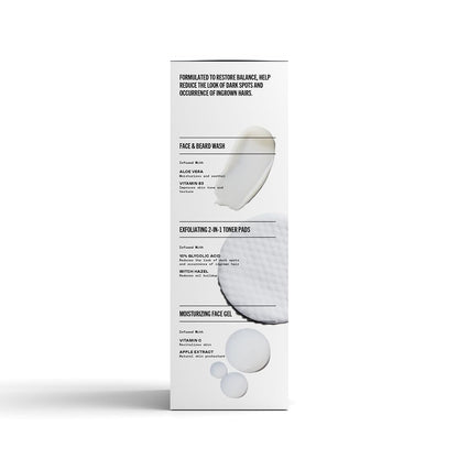 Kit de cuidado de la piel facial Bevel para hombres - Kit de rutina...
