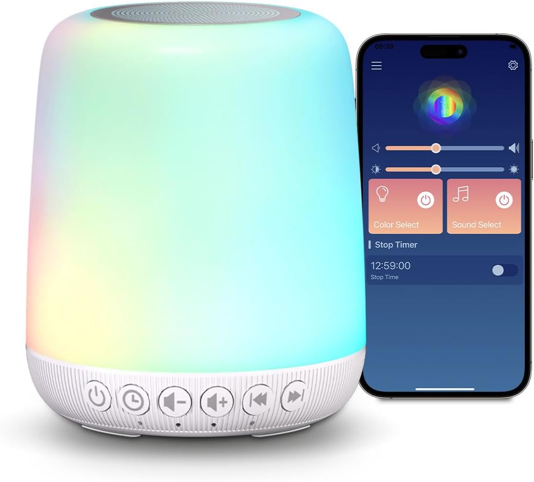 Máquina de sonido de ruido blanco para dormir, máquina de sonido po...