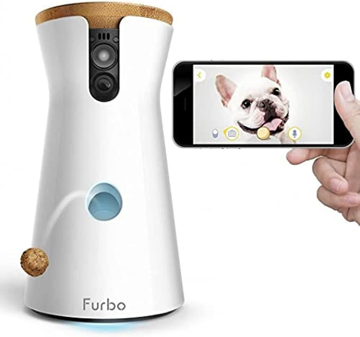 Furbo perro Camera: Treat mantear, HD Wifi Cam, y 2 Vías Audio