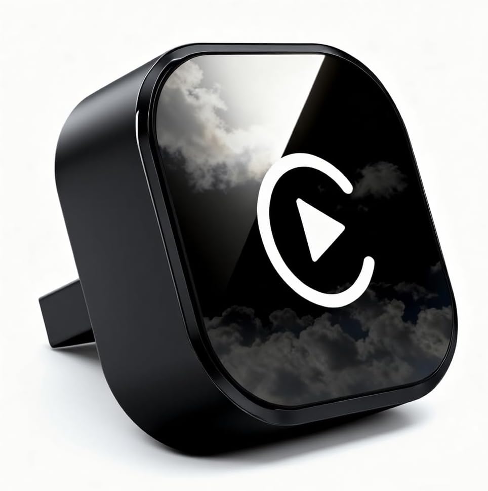 CYBERDRIVE Mini adaptador inalámbrico CarPlay actualizado con cable a inalámbrico para CarPlay y Android Auto Plug and Play Rápido Auto-Reconexión Control estable Cero Retardo Car Play para iPhone iOS