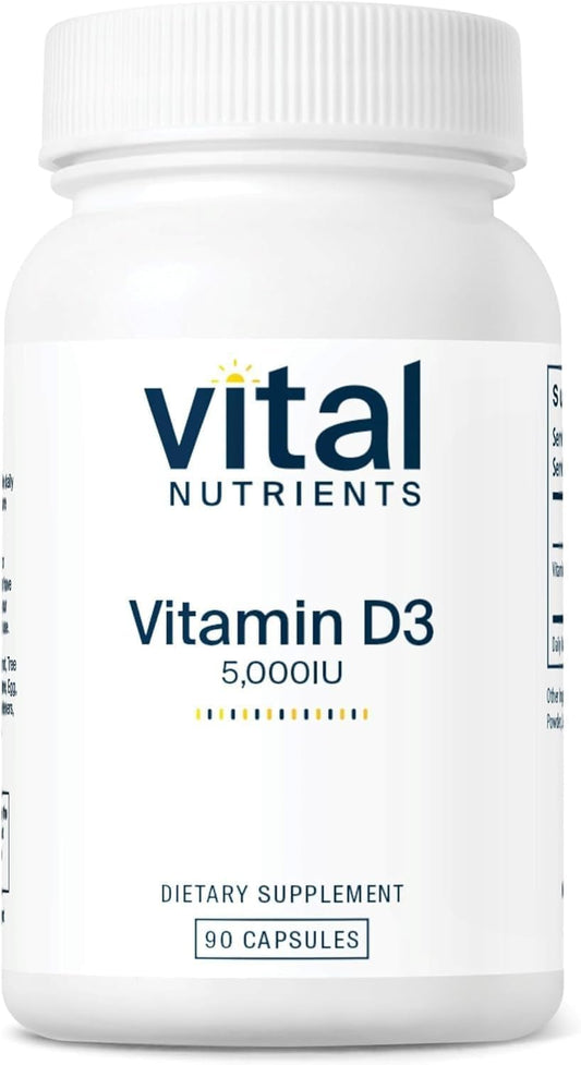 Vital Nutrients Vitamina D3 | 5000 UI | Suplemento de vitamina D pa...