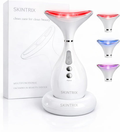 SKINTRIX Dispositivo LED para cara y cuello, terapia de luz LED 3 e...