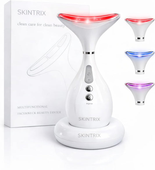 SKINTRIX Dispositivo LED para cara y cuello, terapia de luz LED 3 e...