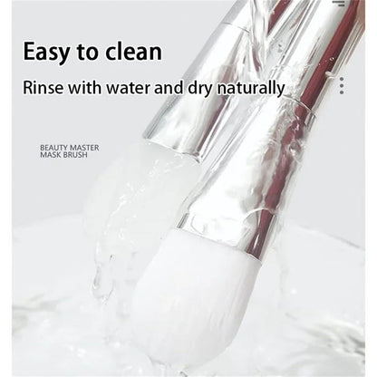 Dual-Use Silicone Facial Mask Brush with Soft Head And Digging Spoo...