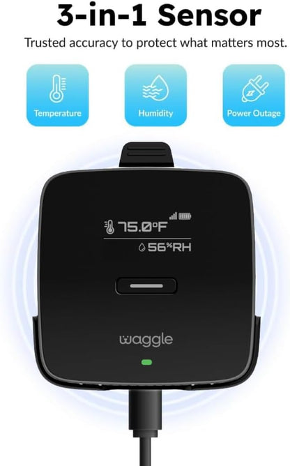 Waggle Paquete de monitor de temperatura para perros y cámara para...