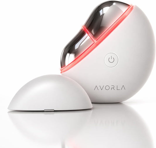 AVORLA Herramienta facial LED Gua Sha con calor y microcorriente, d...