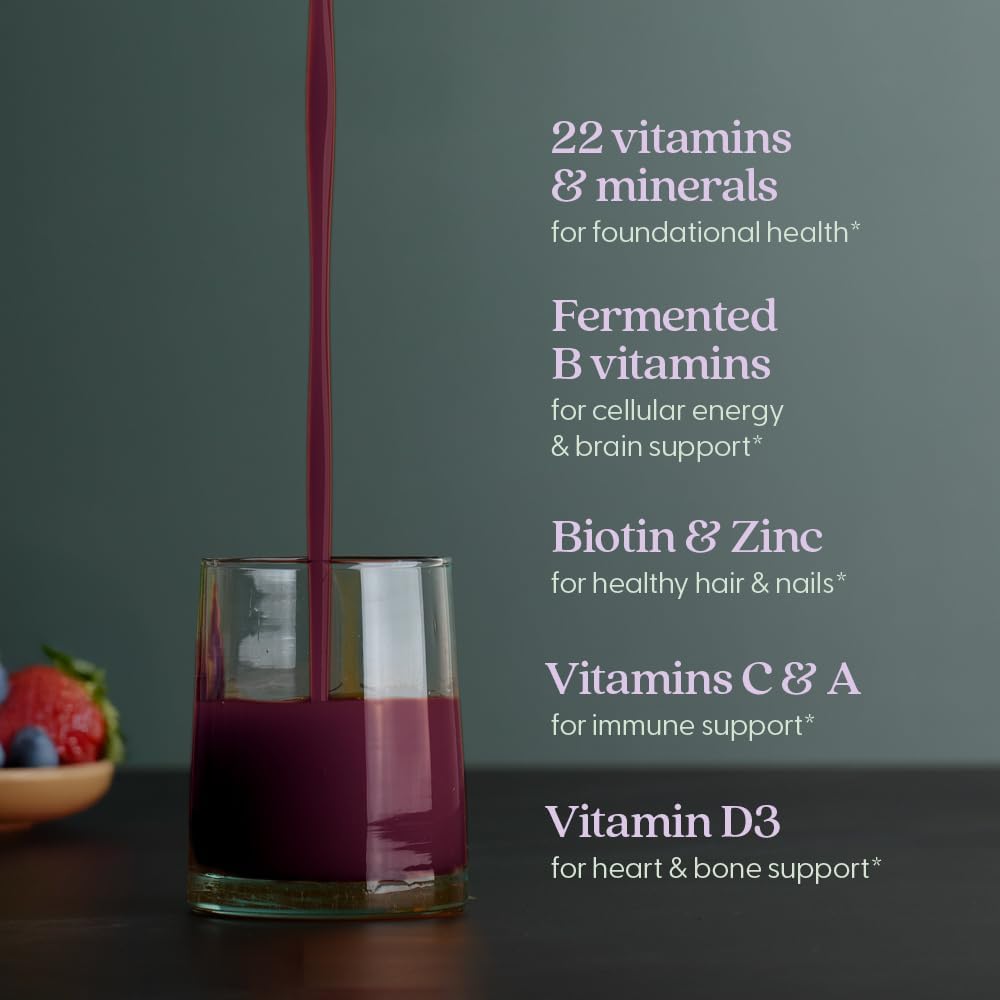 New Chapter Multivitamínico Líquido + Suplemento Mineral para Benef...