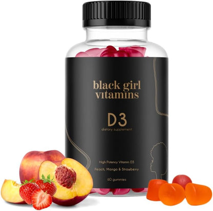 Black Girl Vitamins - Gomitas de vitamina D3, para apoyo inmunológi...