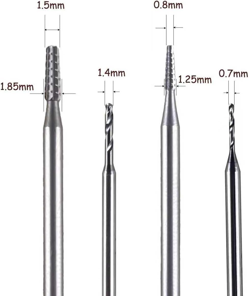 Eliminación de tornillos dañados para teléfono celular, recargable, extractor de tornillos rotos para iPhone, 4 brocas de acero de tungsteno (0.098 pulgadas) para quitar tornillos pelados, kit de