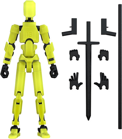 MerryXD T13 Figura de acción 3D, muñeco de ensamblaje completado No...