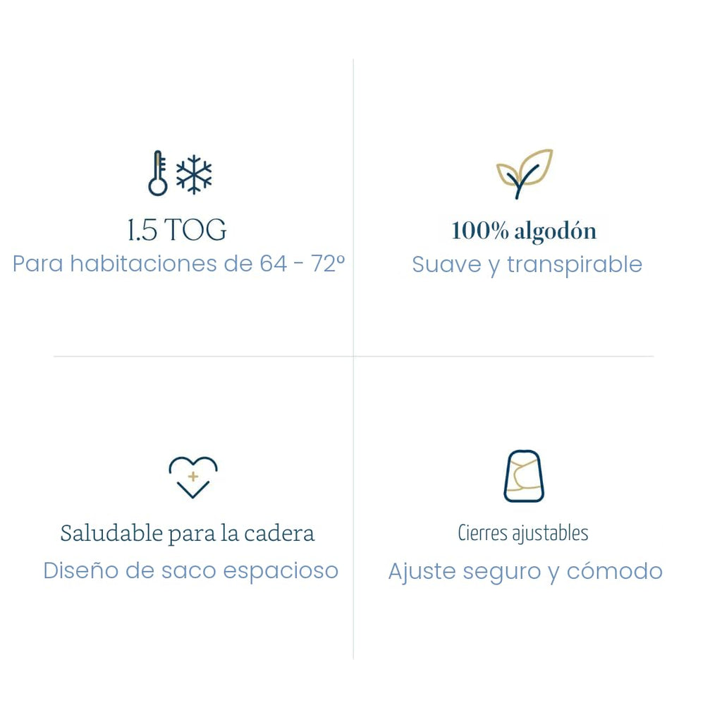 HALO Saco de dormir con manta de arropar 100% algodón, manta con 3...