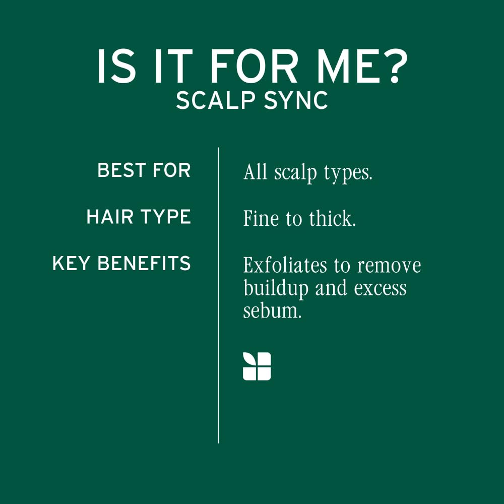 Biolage Scalp Sync - Concentrado purificador - Tratamiento exfoliante y aclarador del cuero cabelludo seco, refrescante y revitalizante, mezcla de té fermentado y ácido glicólico