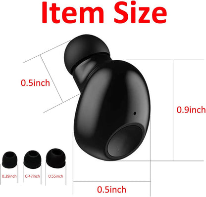 Auricular Bluetooth de 10 horas de reproducción, auricular inalámbrico único, mini micrófono manos libres, auriculares para conductores de camiones, auricular Bluetooth para teléfonos inteligentes iOS, Android, PC, TV, audiolibro