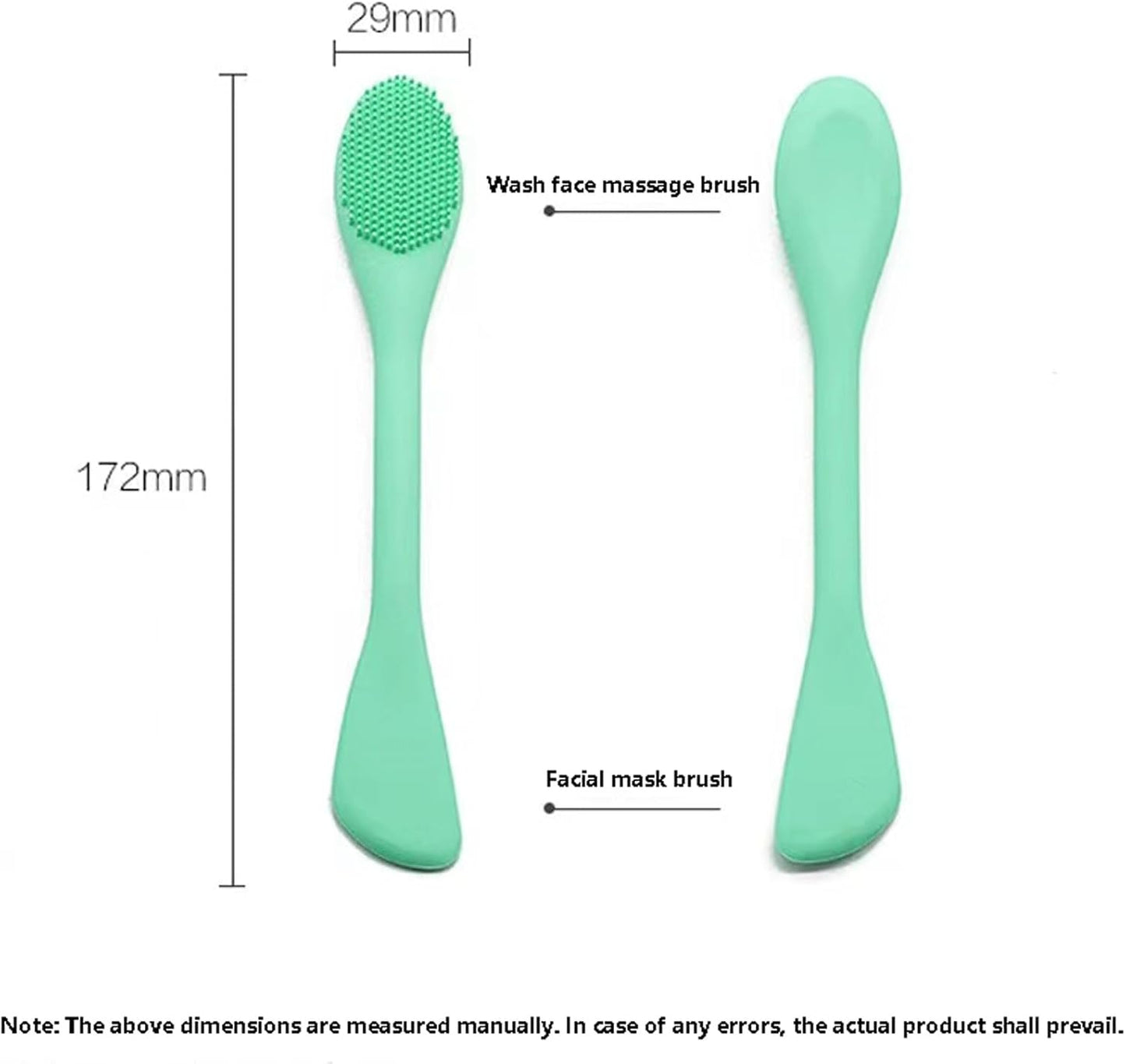Cepillo facial de silicona, 2 en 1 herramienta de cepillo de limpie...
