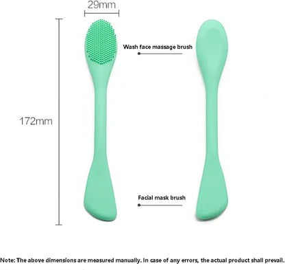 Cepillo facial de silicona, 2 en 1 herramienta de cepillo de limpie...