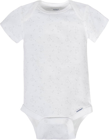 Gerber Mamelucos Bodies unisex de manga corta para bebé, paquete de 8